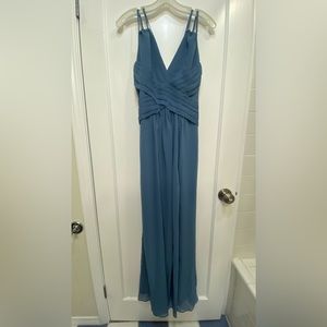 David’s Bridal Steel Blue size 2 bridesmaid’s dress